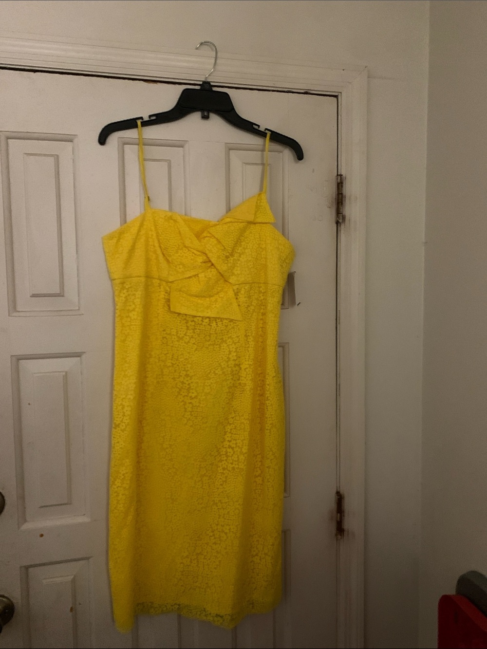 Trina Turk Yellow Midi Dress with Front Bow Detail